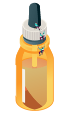 A group of people climbing on a bottle
Description automatically generated